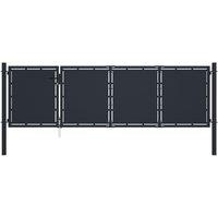 Garden Gate Steel 350x75 cm Anthracite