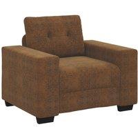 Brown Sofa Chair 23 inches Faux Leather