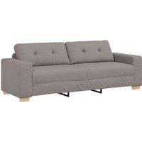 3-Seater Sofa in Taupe, 180 cm Fabric
