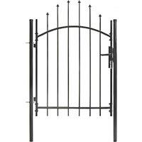 Berkfield Home Garden Gate Steel 1x1.5 m Black