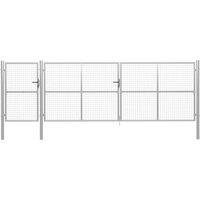 Garden Gate Steel 500x150 cm Silver