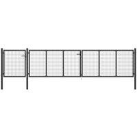 Berkfield Home Garden Gate Steel 500x75 cm Anthracite