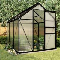Greenhouse with Base Frame Anthracite Aluminium 3.61 m≤
