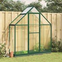 Berkfield Home Greenhouse with Base Frame Green 169x58x202 cm Aluminium | Size: 169 x 58 x 202 cm