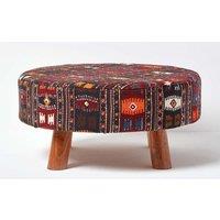 Homescapes Flat Kilim Footstool with Legs