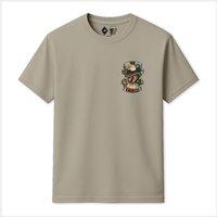 Rum Knuckles Men's Eagle v Snake T-Shirt in Light Sand | Size: XL