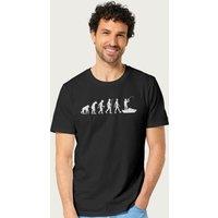 Coto7 Men's Evolution Of Man Fishing T-Shirt in Black | Size: 2XL