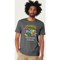 Fuggler Men's Squidge & Oogah Boogah Zebra Mischief Maker T-Shirt in Charcoal | Size: 2XL