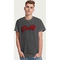 Coto7 Men's Daddy Hand written Style Text Fathers Day T-Shirt in Charcoal | Size: Small