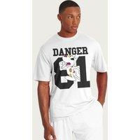 Danger Mouse Men's Running 81 T-Shirt in White | Size: Small