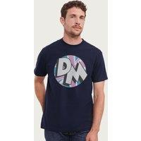 Danger Mouse Men's Initials Union Jack T-Shirt in Navy | Size: 2XL