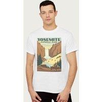 US National Parks Men's Yosemite Waterfall T-Shirt in White | Size: Small