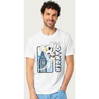 Danger Mouse Men's Flying Past Big Ben T-Shirt in White | Size: XL