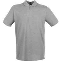Henbury Men's Modern Fit Cotton Pique Polo Shirt in Grey | Size: 5XL