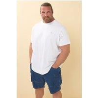 BadRhino Men's Elasticated Waist Denim Cargo Shorts in Dark Indigo | Size: 5-6XL