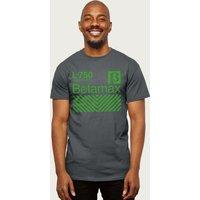 Betamax Men's Green L 750 Video Cassette T-Shirt in Charcoal | Size: XL