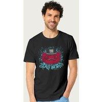 Fuggler Men's Wide Eyed Weirdo Fugg Life Stay Weird T-Shirt in Black | Size: Large
