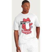 Fuggler Men's Sketchy Squirrel Boombox T-Shirt in White | Size: Large