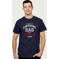 Coto7 Men's Awesome Dad & Football Lover Fathers Day T-Shirt in Navy | Size: XL