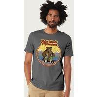 US National Parks Men's Make Friends At Yellowstone T-Shirt in Charcoal | Size: Small