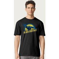 Black Panther Men's Marvel Silver Age Comic Book Logo T-Shirt in Black | Size: 2XL