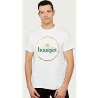 Boursin Men's Circle Logo T-Shirt in White | Size: 2XL