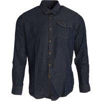 Premier Men's Jeans Stitch Long Sleeve Denim Shirt in Indigo | Size: 3XL