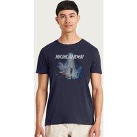 Highlander Men's 1986 Duncan Macleod Lightning T-Shirt in Navy | Size: Large