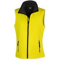 Result Women's Core Printable Soft Shell Bodywarmer in Yellow | Size: XL