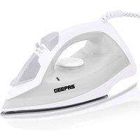 Geepas Steam Iron Non-Stick Soleplate 210ml Adjustable Temp in Off-White