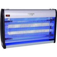 Xterminate Indoor Insect Fly Killer Zapper LED Low Energy Attracting UV Light Electric 30w in Silver