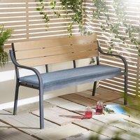 Luxury Living Summer Garden Bench Seat Pad in Mid Grey | Size: 1 Pack