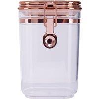 Orsina Durable Jar With Copper Lid 600 ml, Elegant Retro Design Glass Jar With Lid, Sleek Airtight Storage Jar in Clear