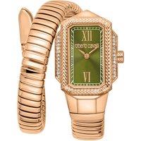 Roberto Cavalli Women's Rose Gold Snake With Green Dial Stainless Steel Watch