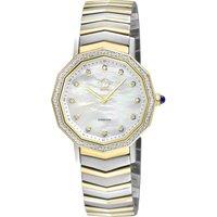 Spello II IP Gold Case, White MOP Dial, Two toned SS/IPYG Bracelet watch