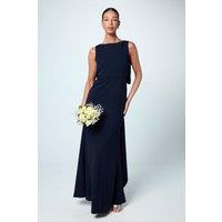 Bow Back Sculpting Crepe Bridesmaid Dress