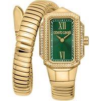 Gold Snake with Green Dial Stainless Steel Watch