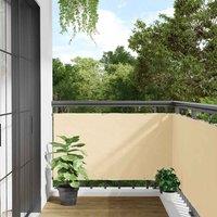 Berkfield Home Balcony Privacy Screen Cream 400x90 cm PVC