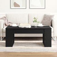 Berkfield Home Coffee Table Black Oak 102x55x42 cm Engineered Wood | Size: 102 x 55 x 42 cm