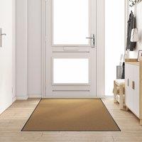 Berkfield Home Washable Cream Doormat 120x250 cm | Size: Medium