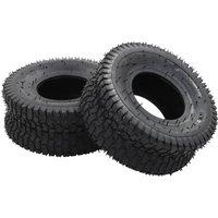 Berkfield Home Wheelbarrow Tyres 2 pcs 15x6.00-6 4PR Rubber in Black