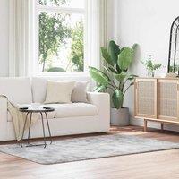 Berkfield Home Shaggy Rug High Pile NAVARRA Light Grey 130x200 cm Polyester | Size: Medium