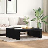 Berkfield Home Black Oak Coffee Table - 100x100x35 cm Made from Engineered Wood | Size: 100 x 100 x 35 cm