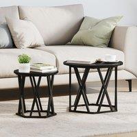 Berkfield Home Coffee Table Black Oak Engineered wood Standard