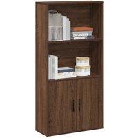 Berkfield Home Bookcase Brown Oak 60x24x120 cm Engineered Wood | Size: 60 x 24 x 120 cm