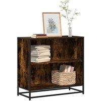 Berkfield Home Book Cabinet Smoked Oak 80.5x35x76 cm Engineered Wood in Brown