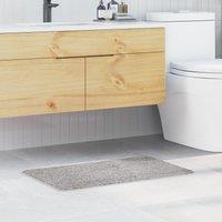 Berkfield Home Bath Mat Rectangular Grey 50x80 cm Polypropylen Non-Slip | Size: Medium