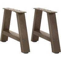 Berkfield Home Coffee Table Legs A-Shaped 2 pcs 40x(30-31) cm Steel in Black