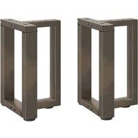 Berkfield Home Coffee Table Legs T-Shaped 2 pcs Natural Steel 38x25x(42-43) cm Steel in Black