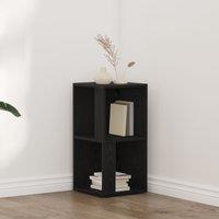 Berkfield Home Corner Cabinet Black Oak 33x33x67 cm Engineered Wood | Size: 33 x 33 x 67 cm